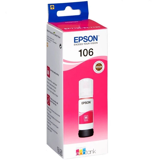 Чернила для Epson L7160 Epson 106 Magenta 70мл C13T00R340 - Фото 2 Чернила для Epson L7160 Epson 106 Magenta 70мл C13T00R340 - изображение 2