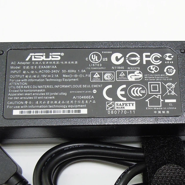 Блок питания для ноутбука Asus 40W 19V 2.1A 4.0x1.35mm (3525) - Фото 2 Блок питания для ноутбука Asus 40W 19V 2.1A 4.0x1.35mm (3525) - изображение 2