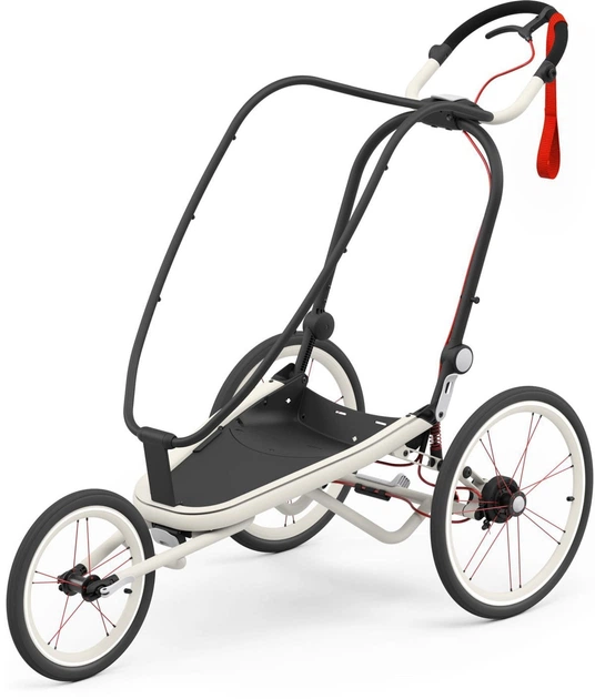 Спортивная прогулочная коляска Cybex Sport Zeno Medal Grey на кремовом шасси с оранжевыми деталями - изображение 6