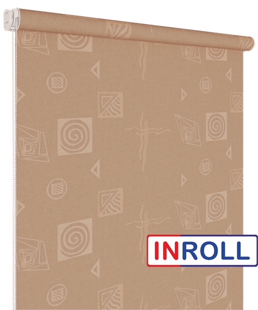 Ролета тканинна INROLL Есо-Mini 82,5х165 см Ikea Маккофе 2085 - зображення 3
