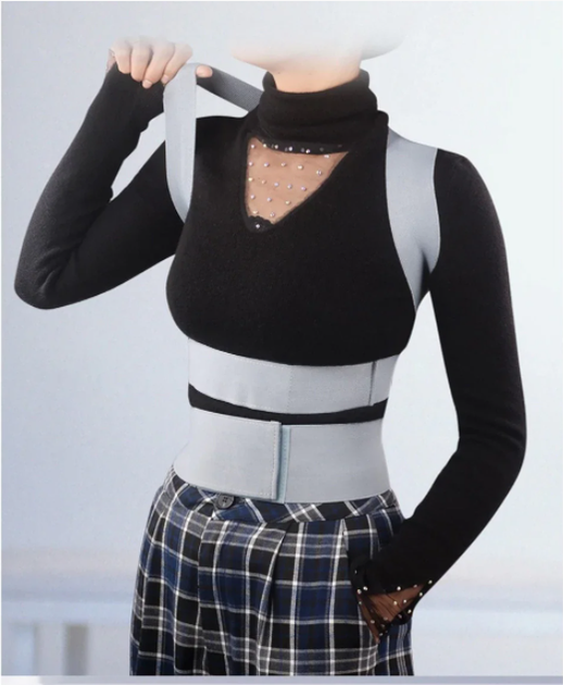 Коректор постави Smart Posture Corrector AP3 корсет для випрямлення хребта Сірий - зображення 5