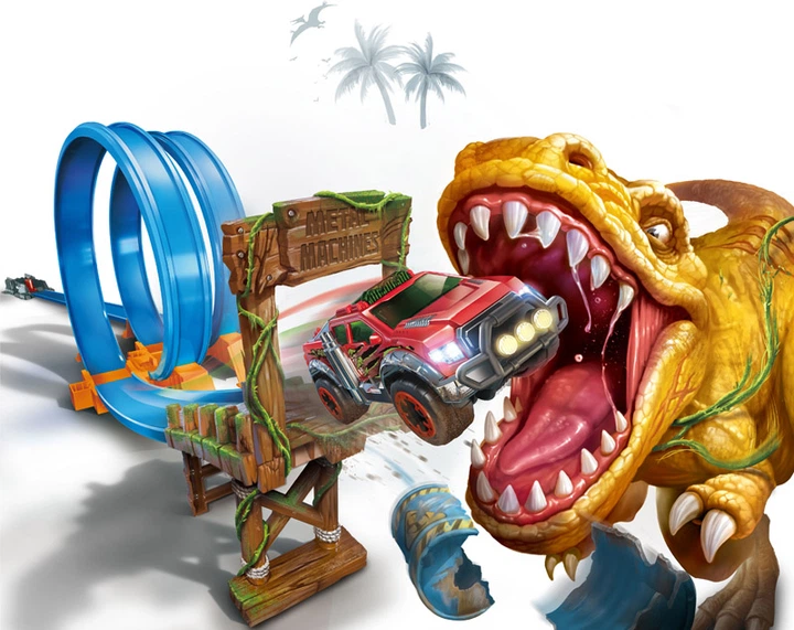Автотрек Metal Machines Напад Тиранозавра Рекса (0845218018368) - зображення 11