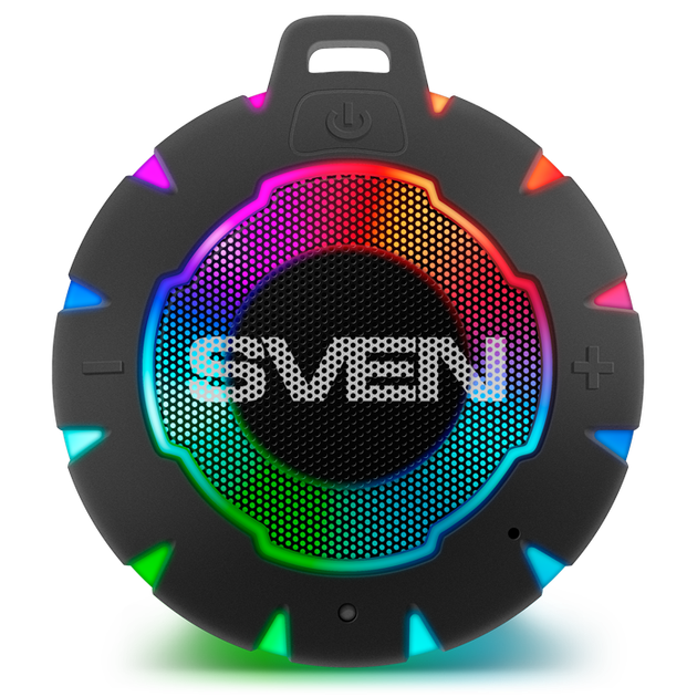 Колонка SVEN PS-95 Black (7 Вт, Waterproof (IPx7), TWS, Bluetooth, 1000мА*ч) - Фото 6 Колонка SVEN PS-95 Black (7 Вт, Waterproof (IPx7), TWS, Bluetooth, 1000мА*ч) - изображение 6