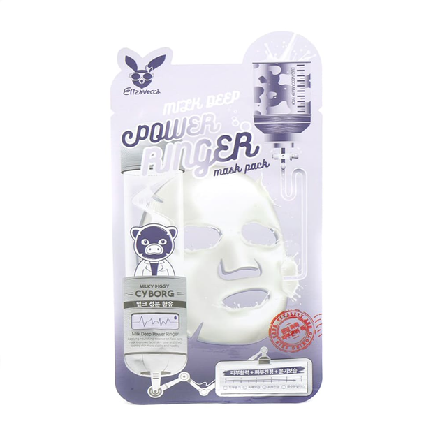 Маска тканевая ELIZAVECCA молочно-цветочная Face Care Milk Deep Power Ring Mask Pack (8809520941853) (0086012) - изображение 1