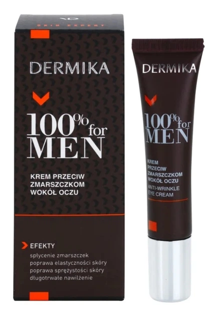 Dermika 100% for Men крем проти зморшок для шкіри навколо очей (15 мл) - Фото 2 Dermika 100% for Men крем проти зморшок для шкіри навколо очей (15 мл) - изображение 2