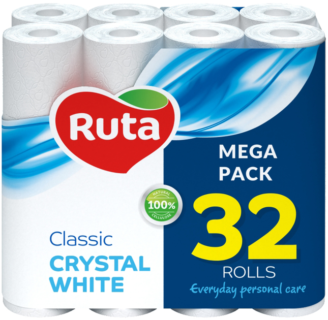 Бумага туалетная Ruta Classic двухслойная 32рул белая (rt.92670) - Фото 1 Бумага туалетная Ruta Classic двухслойная 32рул белая (rt.92670) - изображение 1