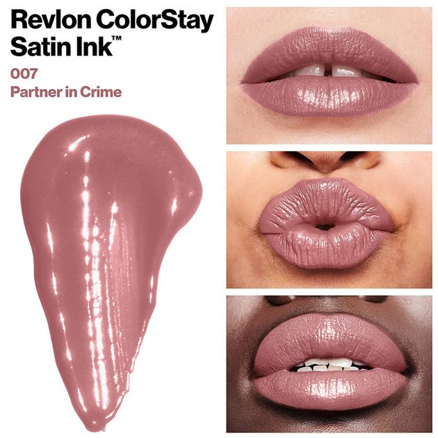 Жидкая стойкая помада с сатиновым финишем Revlon Colorstay Satin Ink Lip Color Partner In Crime 5 мл (309970117085) - изображение 3