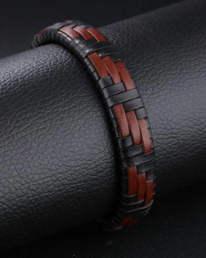 Мужской кожаный браслет Primo Cowboy Lux 21 - Black - Фото 6 Мужской кожаный браслет Primo Cowboy Lux 21 - Black - изображение 6