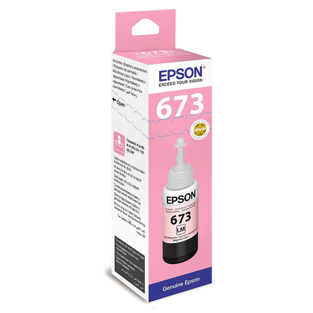 Чернила для Epson L805 Epson 673 Light Magenta 70мл C13T67364A - изображение 4