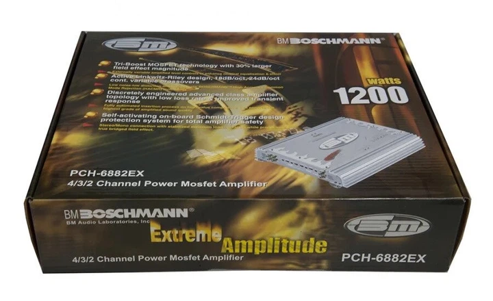 Автомобильный усилитель 1200Вт 4-х канальный BM Audio Boschmann PCH-6882EX - изображение 2