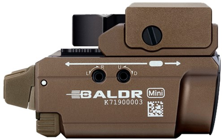 Фонарь аккумуляторный Olight Baldr RL Mini DT с ЛЦУ красного цвета (23703306) - изображение 3