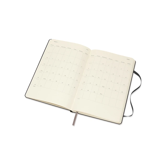 Щотижневик Moleskine Горизонтальний 2019-2020 середній Чорний (8058647629568) - изображение 4