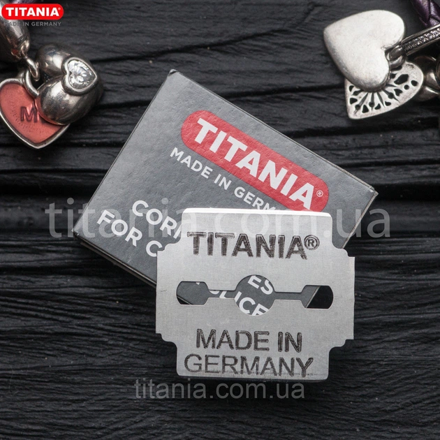 Лезвия для педикюрного станка 10 упаковок по 10 штук в упаковке Titania art.3100BOX - изображение 2
