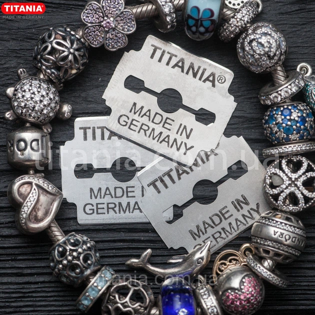 Лезвия для педикюрного станка 10 упаковок по 10 штук в упаковке Titania art.3100BOX - изображение 4