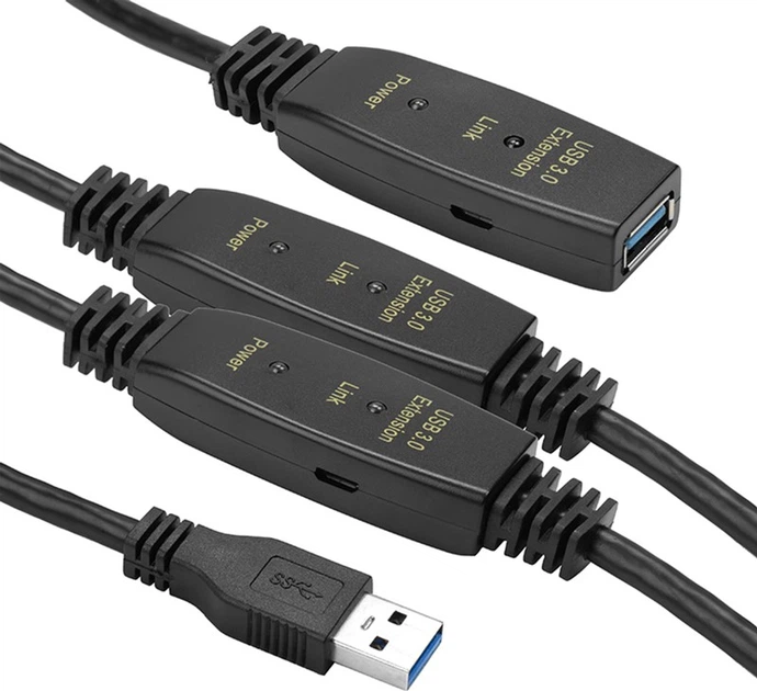 Активный удлинитель PowerPlant USB 3.0 AM - AF, 20 м (CA912865) - Фото 1 Активный удлинитель PowerPlant USB 3.0 AM - AF, 20 м (CA912865) - изображение 1