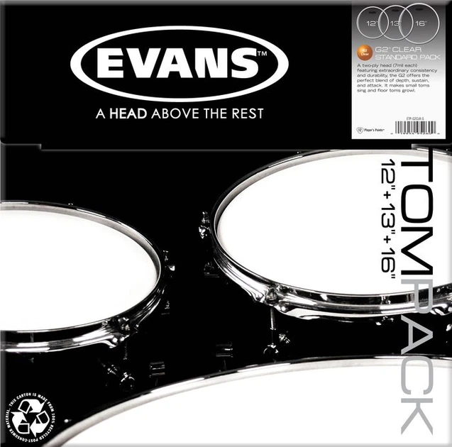 Пластик для ударных EVANS ETPG2CLR-S G2 CLEAR STANDARD - Фото 2 Пластик для ударных EVANS ETPG2CLR-S G2 CLEAR STANDARD - изображение 2
