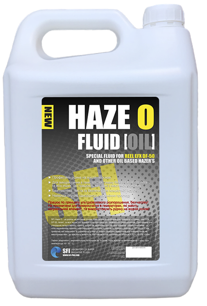 Рідина для генераторів туману SFI Haze "O" Fluid Oil 1л - Фото 2 Рідина для генераторів туману SFI Haze "O" Fluid Oil 1л - зображення 2