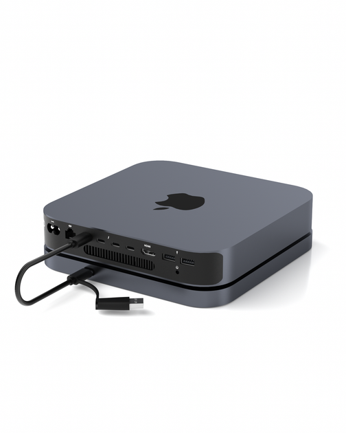 USB-хаб адаптер Ailink Aluminium USB-C Mac mini Hub Card Reader HDD/SDD slot Space Grey - зображення 6