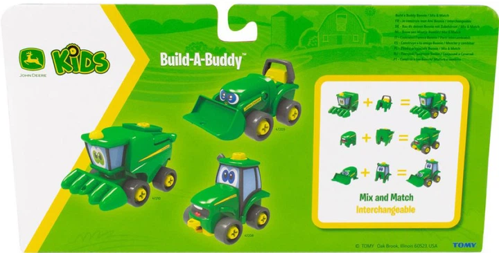 Ігровий набір-конструктор Tomy John Deere Трактор з ковшем і причепом (0036881472094) - зображення 9