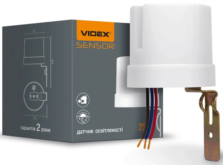 Датчик освещенности VIDEX VL-SN03 25A 220V фотометрический - изображение 2