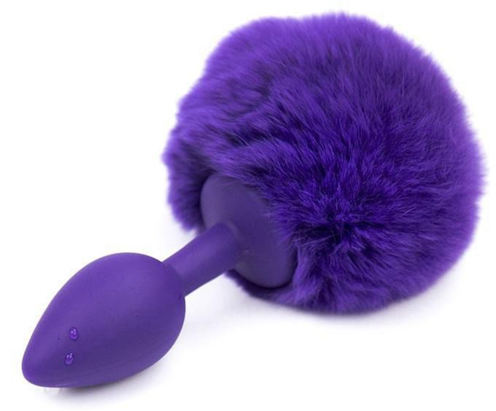 Анальная пробка Slash с круглым хвостиком Silicone Anus Plug, M цвет фиолетовый (20755807000000000) - изображение 1