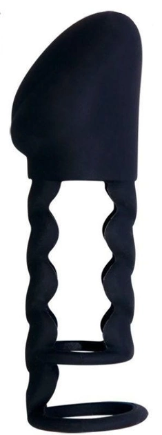 Подовжуюча насадка на пеніс Black Velvets Silicone Sleeve (17536000000000000) - зображення 1