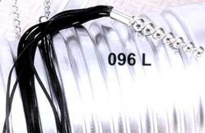Черная многохвостовая плеть с ребристой ручкой (01370000000000000) - изображение 2