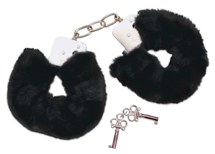 Металеві наручники з хутром Bad Kitty Handschellen колір чорний (14239005000000000) - зображення 1