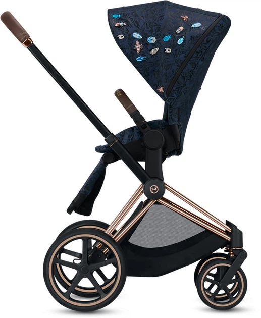 Прогулочная коляска Cybex Priam Fashion Edition Jewels of Nature dark blue шасси Matt Black - изображение 8