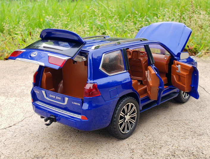 Металлическая машинка Lexus LX 570 масштаб 1:24 Blue - изображение 3