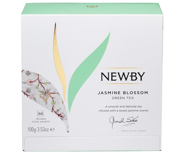 Зеленый чай Newby Цветы Жасмина в пакетиках 50 шт - Фото 1 Зеленый чай Newby Цветы Жасмина в пакетиках 50 шт - изображение 1