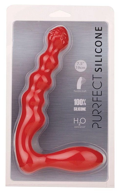 Безремневой страпон Purrfect Silicone Butt Plug Red (15323000000000000) - зображення 1
