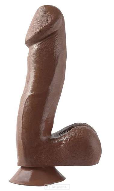 Фалоімітатор Pipedream Basix Rubber Works - 6.5" Dong with Suction Cup black колір коричневий (08803014000000000) - зображення 1