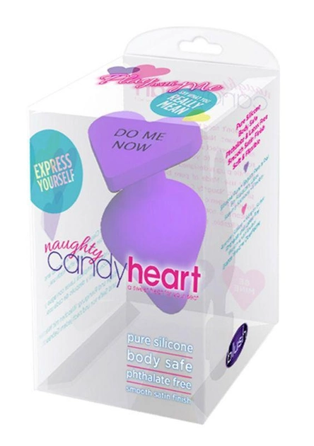 Анальна пробка Blush Novelties Naughty Candy Heart колір фіолетовий (17769017000000000) - зображення 2