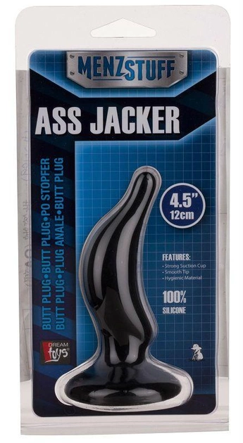 Анальна пробка Menzstuff Ass-Jacker Black (13191000000000000) - зображення 1