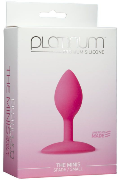 Анальна пробка Platinum Premium Silicone The Minis Spade Small колір рожевий (15905016000000000) - зображення 2