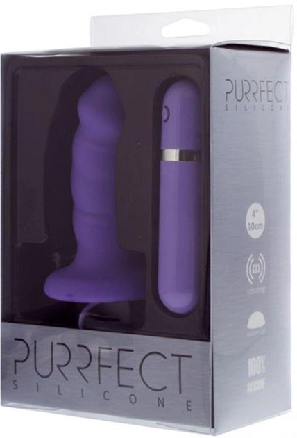 Анальна вібропробка Purrfect Silicone 10 Function Plug Purple (15936 трлн) - зображення 1
