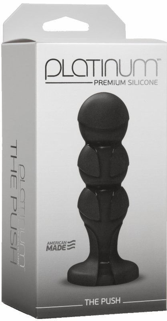 Анальна пробка Platinum Premium Silicone The Push колір чорний (17584005000000000) - зображення 1
