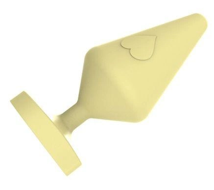 Анальна пробка Chisa Novelties Luv Heart Plug Small колір жовтий (20710012000000000) - зображення 2