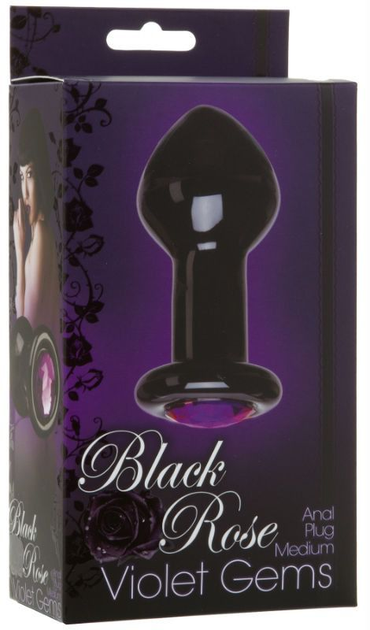 Анальная пробка Black Rose Violet Gems Anal Plug Medium 4.1 Inch (15915000000000000) - изображение 2