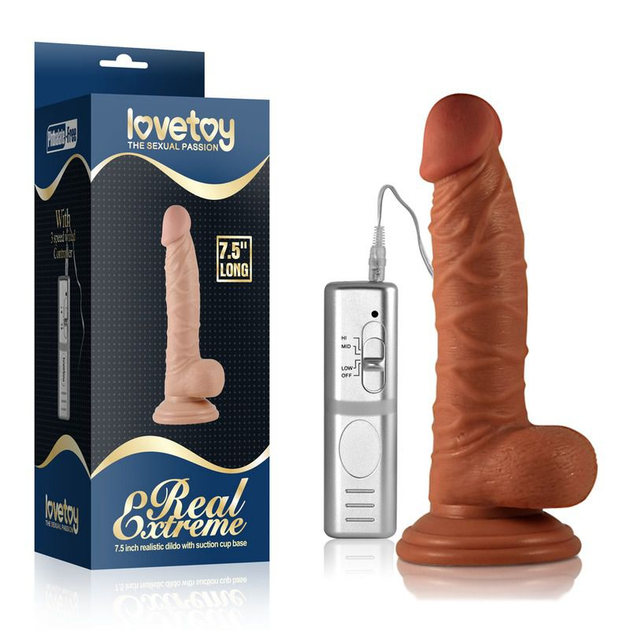 Вибратор Lovetoy Real Extreme 7,5 inch цвет коричневый (16875014000000000) - изображение 1