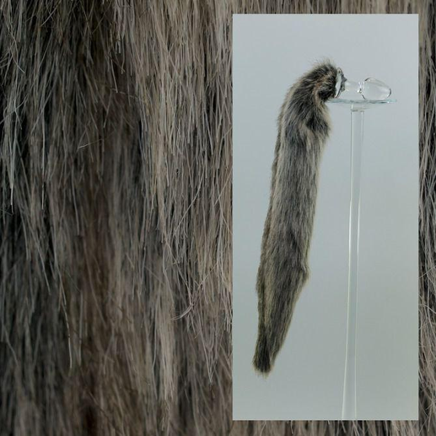 Анальна пробка з штучним хутром Crystal Minx Faux Fur Tails Grey Wolf Faux Tail (16937000000000000) - зображення 2