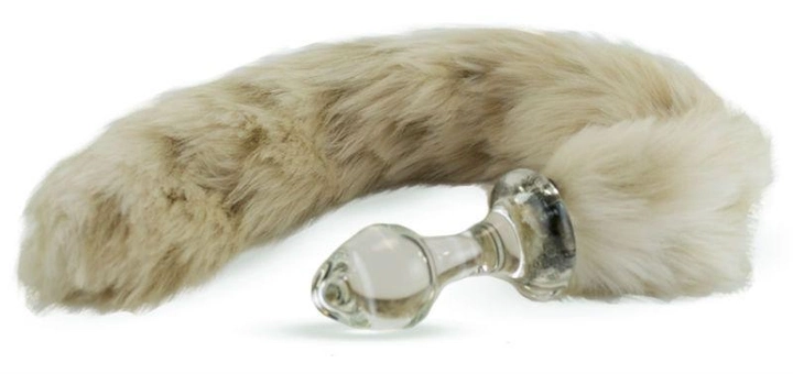 Анальна пробка з штучним хутром Crystal Minx Faux Fur Tails Snow Leopard Faux Tail (16939000000000000) - зображення 1
