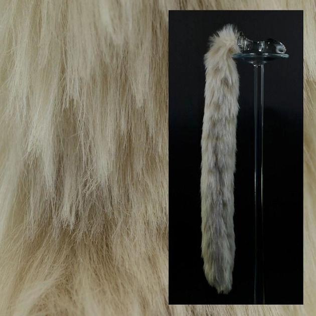 Анальна пробка з штучним хутром Crystal Minx Faux Fur Tails Snow Leopard Faux Tail (16939000000000000) - зображення 2