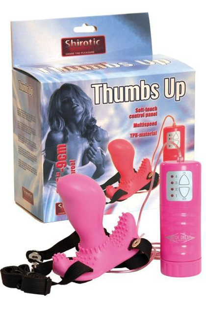 Клиторально-вагинальный стимулятор Thumbs Up, 9 см (12293000000000000) - изображение 1