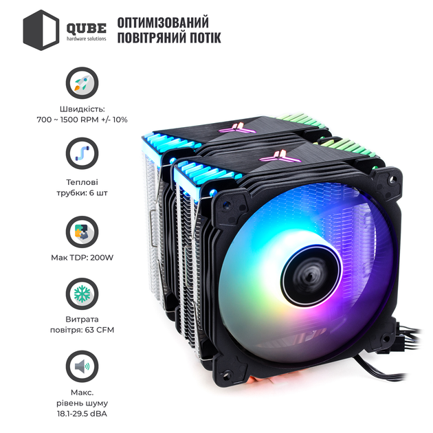 Кулер QUBE QB-OL2000GT - изображение 2