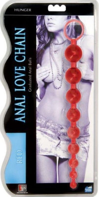 Анальная цепочка Hunger Anal Love Chain цвет красный (14977015000000000) - изображение 1
