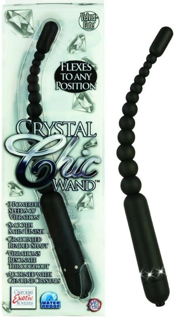 Анальный вибратор Crystal Chic Wands цвет черный (15624005000000000) - изображение 1