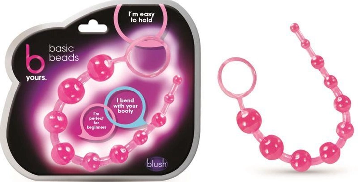 Анальная цепочка Blush Novelties B Yours Basic Beads цвет розовый (17895016000000000) - изображение 1