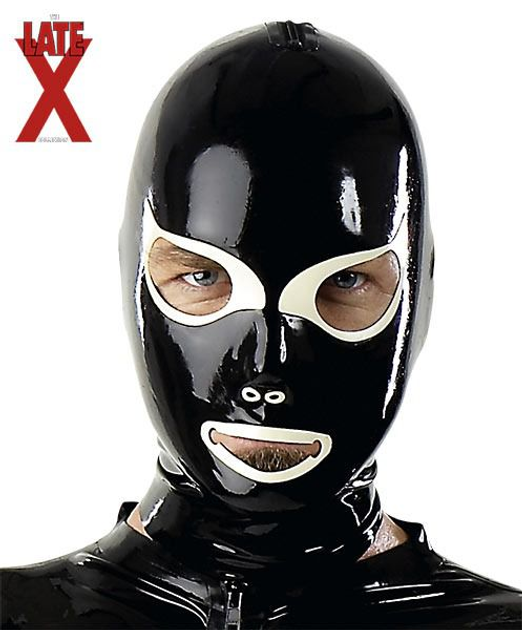 Латексна маска з білими вставками (05254000000000000) - зображення 1